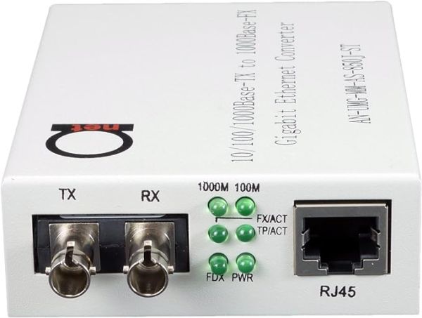 Multimode ST Gigabit Fiber Media Converter