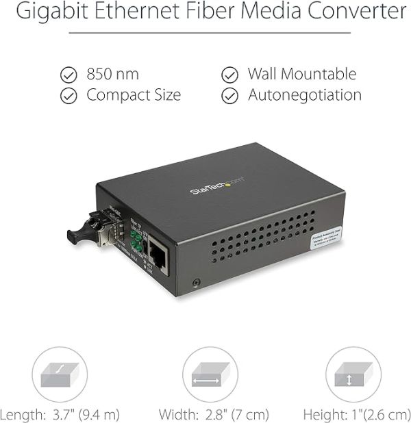 StarTech.com Multimode (MM) LC Fiber Media Converter